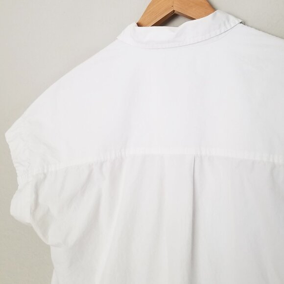 Everlane The Poplin Short-Sleeve Box Shirt Size S White 100%Cotton Relaxed Fit - Picture 8 of 16